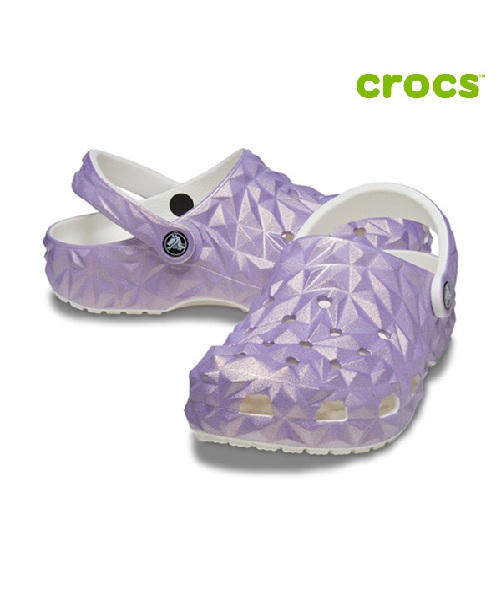 [크록스] 클래식 이리데슨트 지오메트릭 클로그 공용샌들 209841-100 M3W5